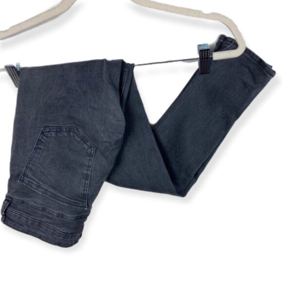 Zara Skinny Jeans Light Grey Size 4‎ Premium Denim Zip Fly Distressing Lyocell - Picture 6 of 13